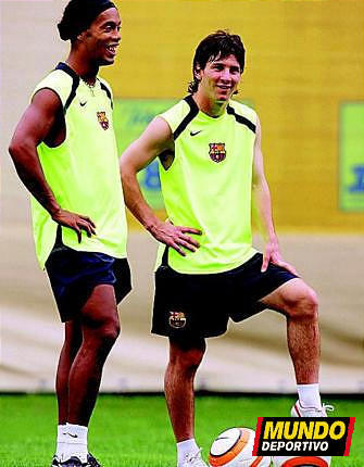 messy et ronaldinho